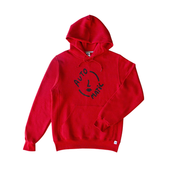 Face Logo Red Hoodie