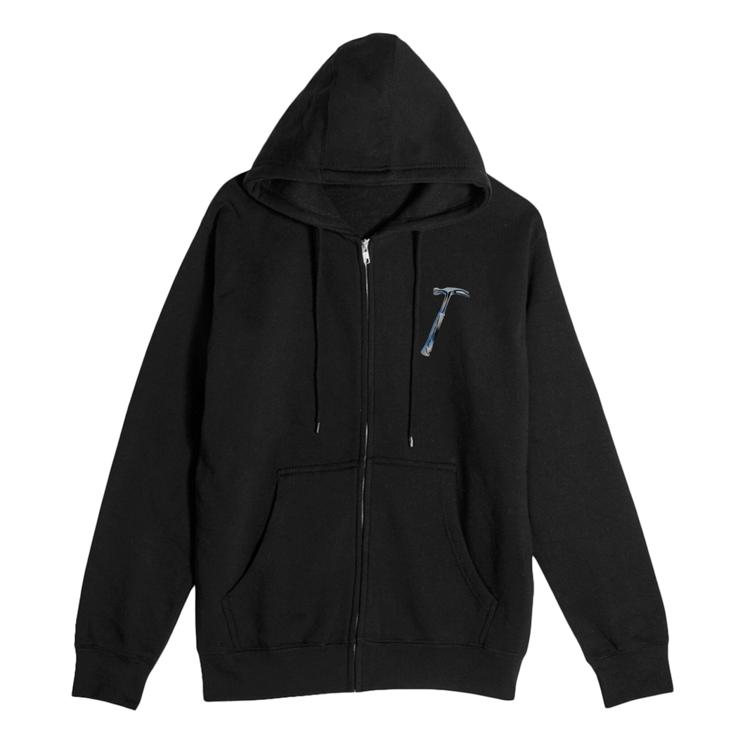 Calico Hammer Zip Black Hoodie