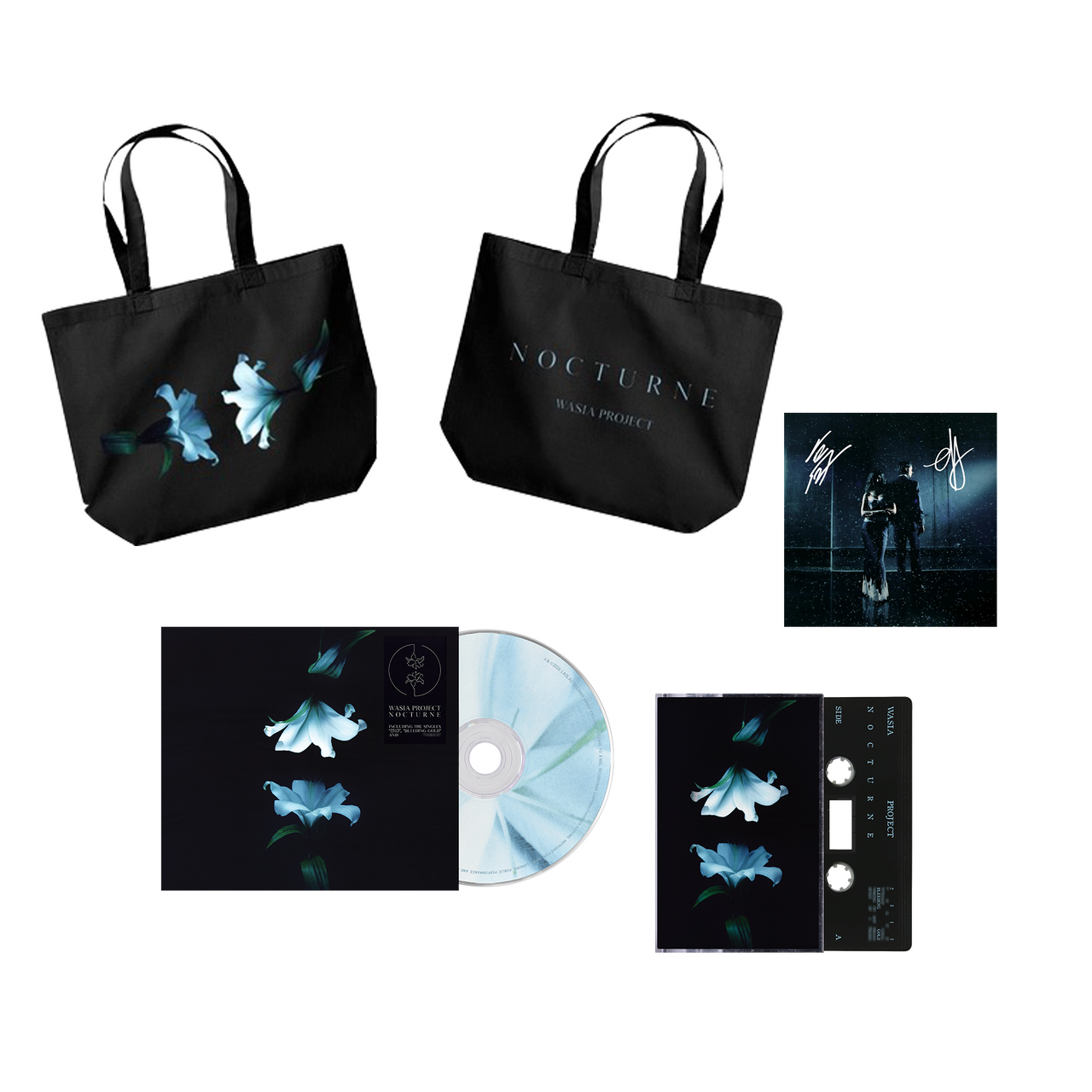 Nocturne CD, Cassette, and Tote Bundle (With Signed Art Card)