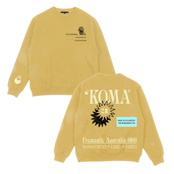 Koma Dawg (Yellow) Crewneck Sweatshirt