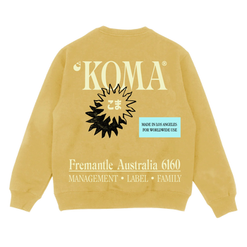 Koma Dawg (Yellow) Crewneck Sweatshirt
