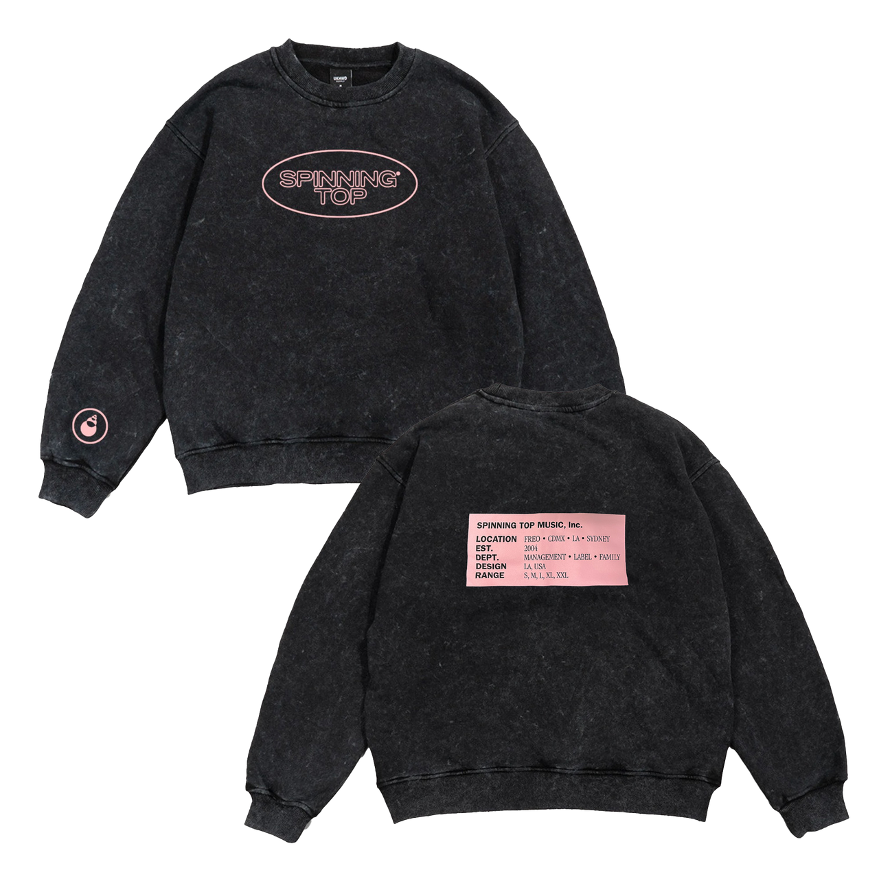 Oval Acid (Black) Crewneck Sweatshirt