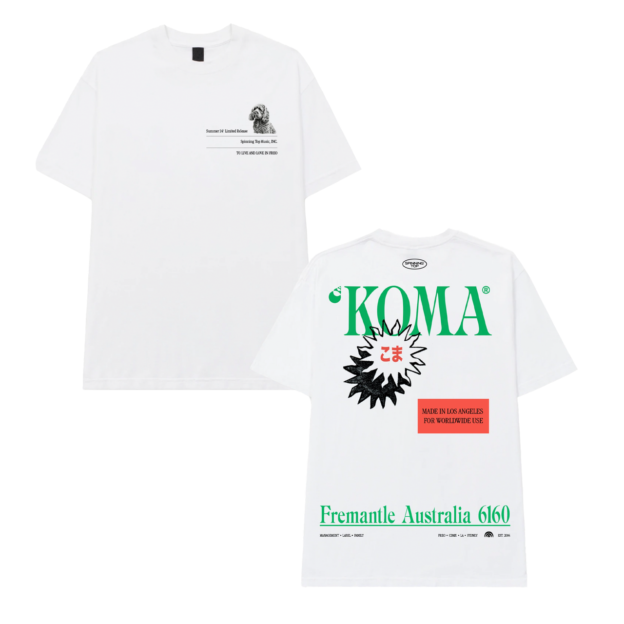 Koma Dawg (White) T-shirt